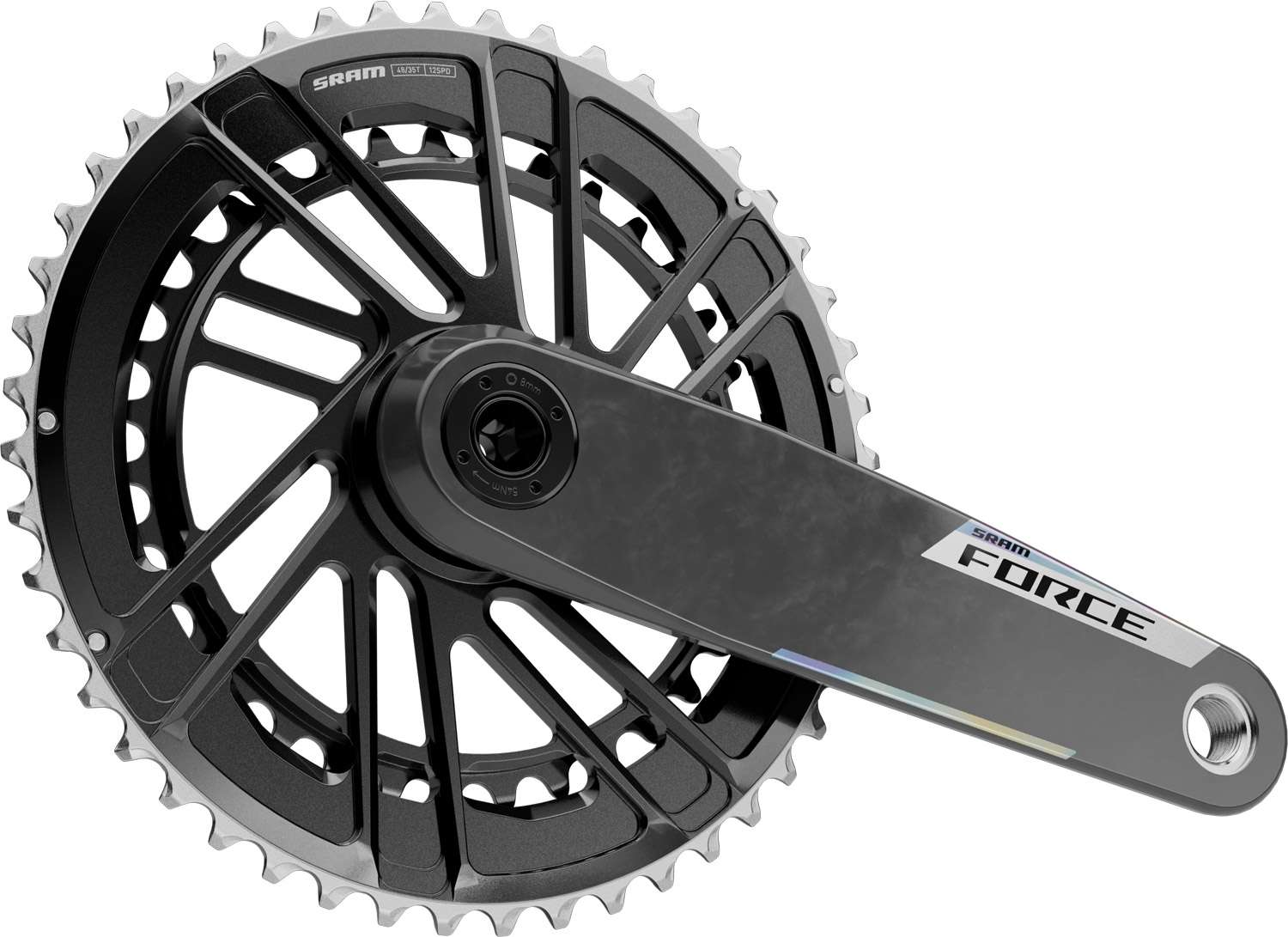 006118728010-FC-FORCE-E1-DUB-1725-4835-c-3q_800x800@2x SRAM Force E1 DUB 2x12-fach Carbon Kurbel 46/33T – Bild 2
