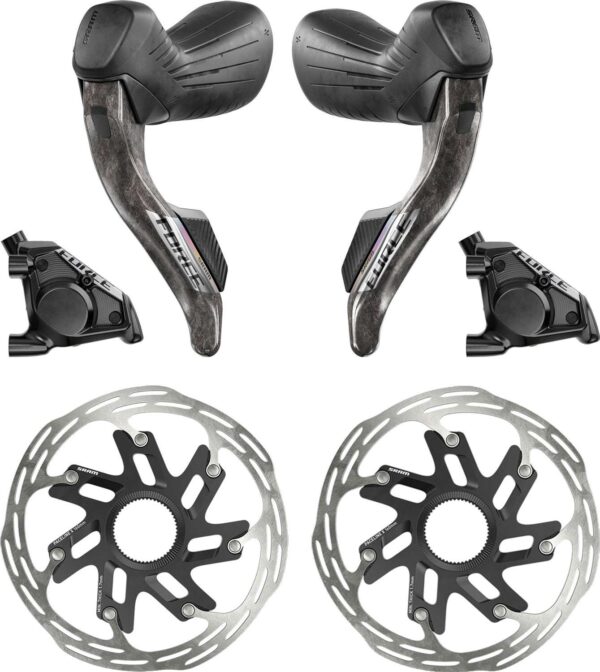 SRAM Force eTap® AXS E1 HRD FM Schalt-/Bremssystem-Set + Paceline X 160/160mm