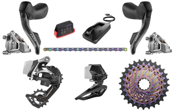 SRAM Red E1 eTap® AXS 2x12-fach 10-36 rainbow Upgrade Kit